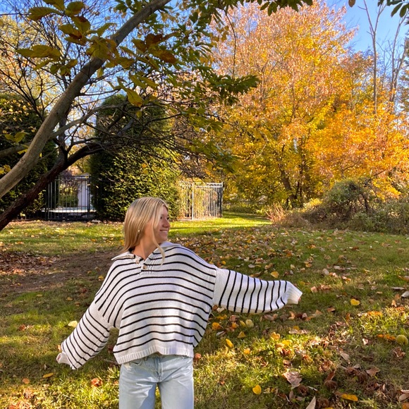 Striped Henley sweater - Picture 4 of 5